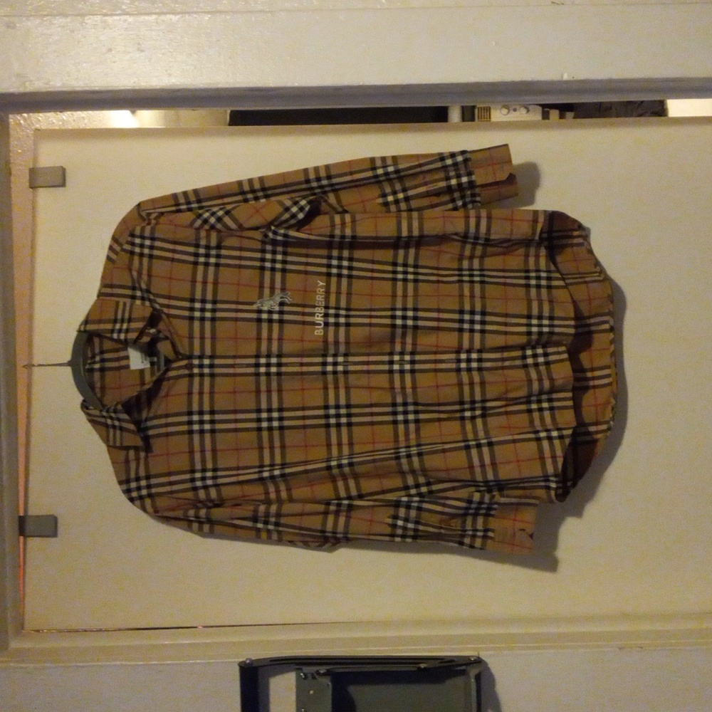 Mens Burberry button up shirt